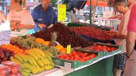 Fresh fruit on sale at the Bergen Fish Market